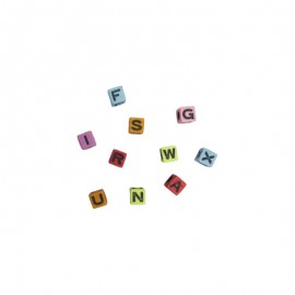 مهره مکعبی رنگی حروف انگلیسی 
