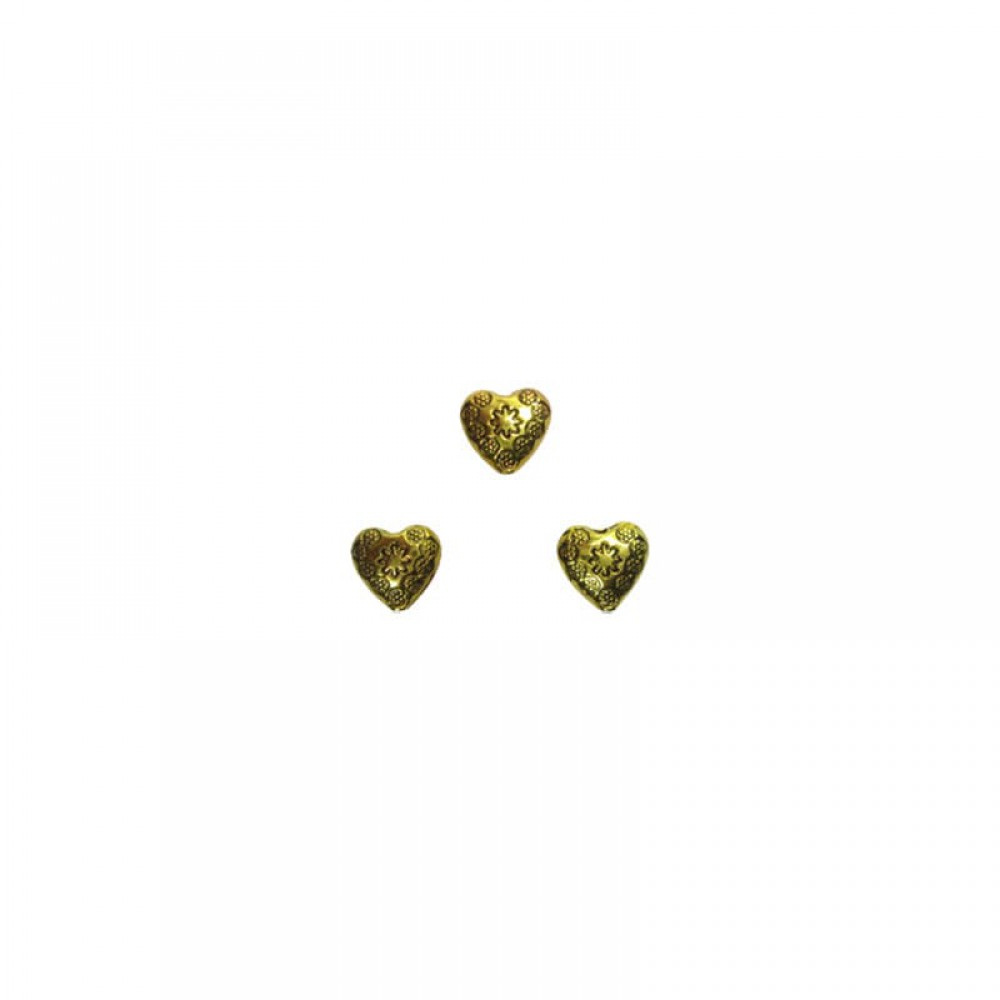 خرج کار قلب طلایی نقش دار در بسته‌های 10 عددی 