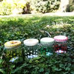جار شیشه ای کوچک درب کانتینری طرح دار در بسته های 4 عددی جذاب و محبوب