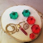 شیشه لوله ای کوچک نیم میل برای آویز و گردنبند