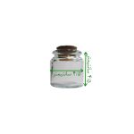جار شیشه ای کوچک با درب چوب پنبه‌ ای 40 سی سی - Image 2
