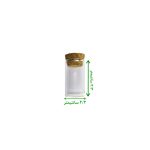جار شیشه ای کوچک مدل استوانه ای سایز 4 سانتی متر چوب پنبه دار - Image 2