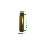 بطری شیشه ای رنگی مدل قلمی طرح چوب پنبه دار با کیفیت