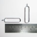 قاب استیل زیورآلات رزینی طرح مستطیل باریک لبه گرد طرح محبوب و پرطرفدار