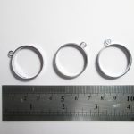 قاب استیل زیورآلات رزینی طرح دایره برای گردنبندهای رومانتویی رزینی