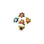 گل‌های پارچه‌ای کوچک بسته 100 عددی - Image 2