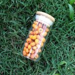 جار زعفران با درب چوبی برای دکوری آشپزخانه