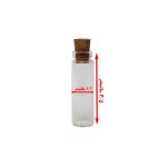 بطری کوچک شیشه ای مدل مدادی با چوب پنبه - Image 2