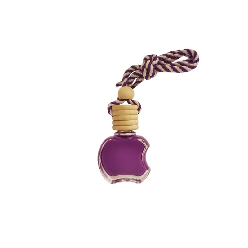 شیشه عطر آویز ماشین طرح اپل با رایحه توت فرنگی رنگ بنفش خاص