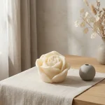 شمع گل رز دستساز برای دکوراسیون
