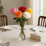 گلدان گل شیشه ای